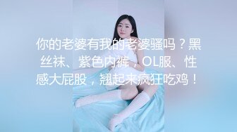 你的老婆有我的老婆骚吗？黑丝袜、紫色内裤，OL服、性感大屁股，翘起来疯狂吃鸡！